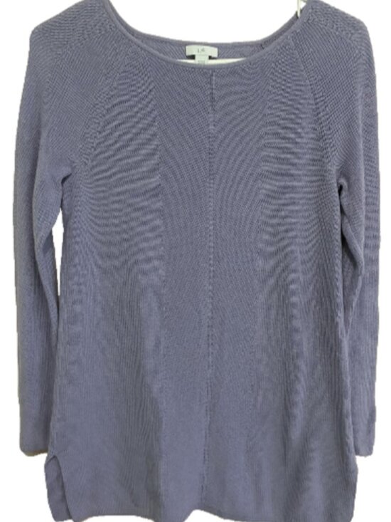 J. Jill Sweaters - J. Jill XS Women's Solid Purple Oversized Pullover Sweater Top Blouse